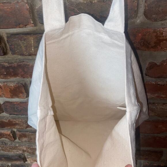 New NWT Mate The Label Beige Organic Cotton Mauve Give A Damn Tote Bag Women's - Picture 8 of 8